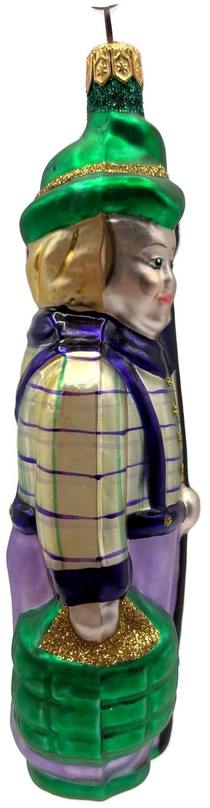 Patricia Breen Fisherboy And Fish Purple Stripe on Hat Christmas Ornament 95202