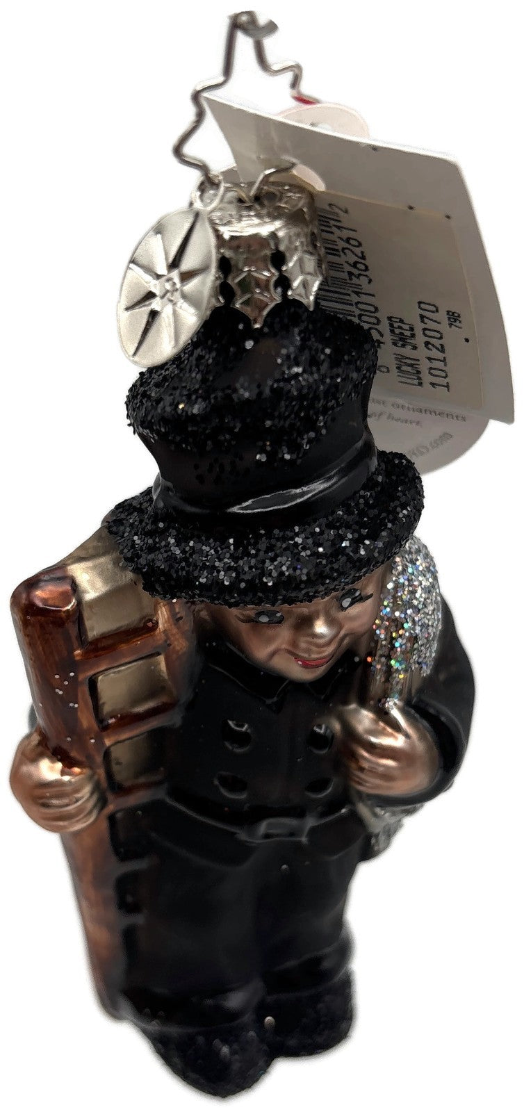 Christopher Radko Lucky Sweep 20th Anniversary Black Christmas Ornament 101207013