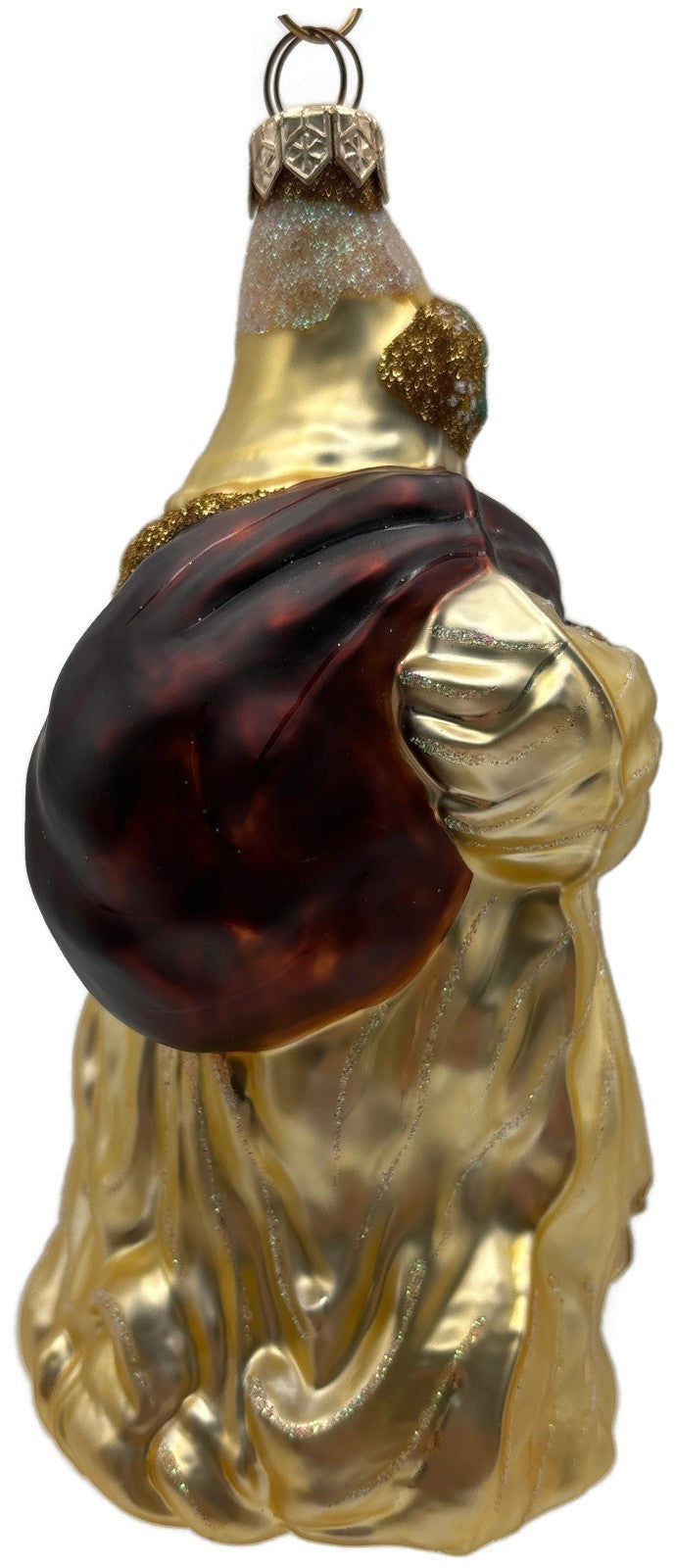 Patricia Breen Van Mourik Santa Claus Gold Brown Fall Christmas Ornament 20443