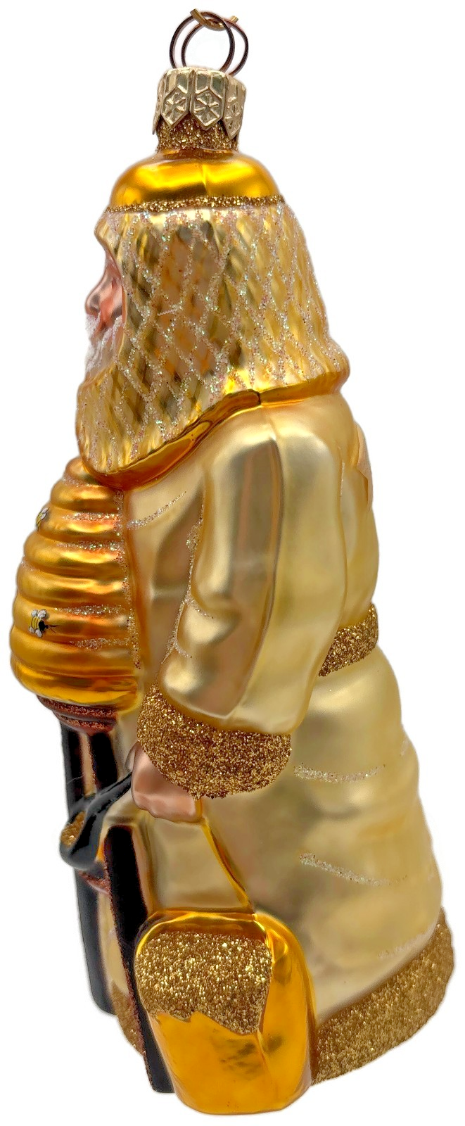 Patricia Breen 2000 Beeskeeping Santa SHC Gold Bee Spring Ornament 20051