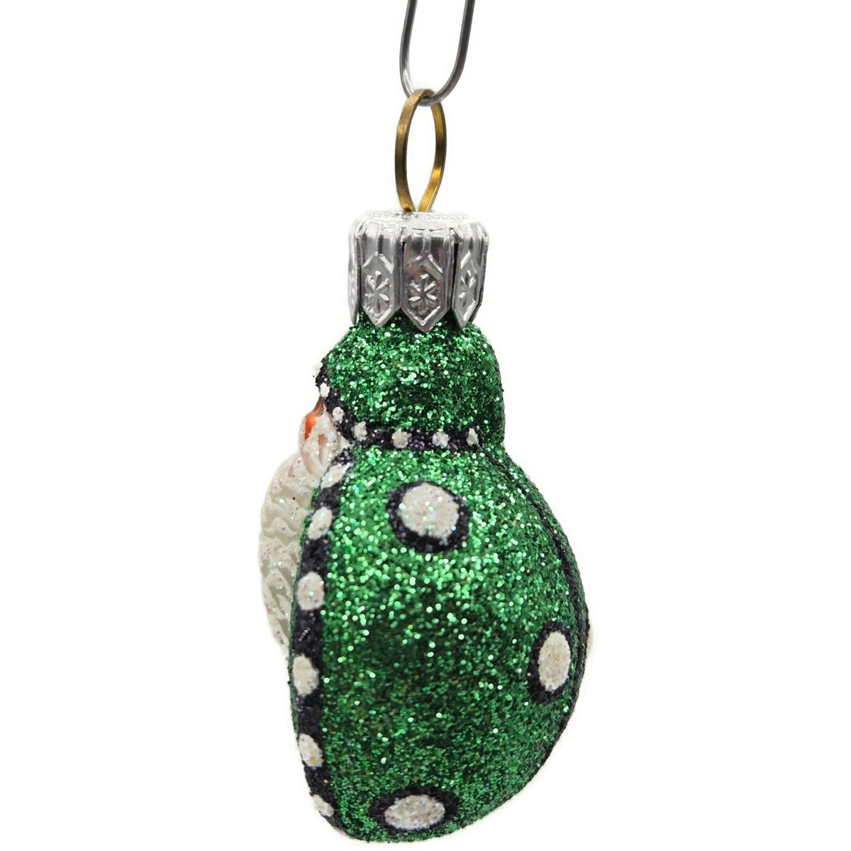 Patricia Breen Ladybug Noel Green Glittered Polka Dots Christmas Ornament 25279