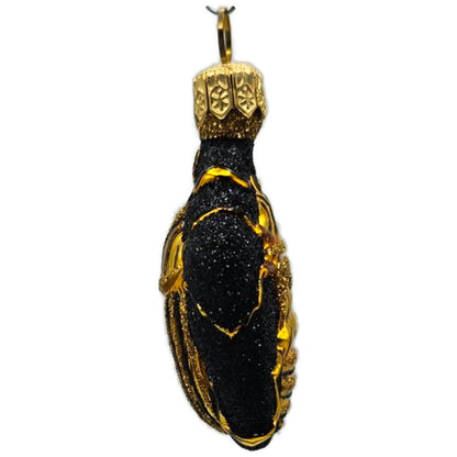 Patricia Breen Bugs Black Gold Beetle Stripe Insect Christmas Ornament 23114