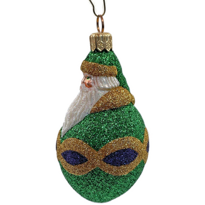 Patricia Breen Miniature Faberge Santa Green Purple Christmas Tree Ornament 21506