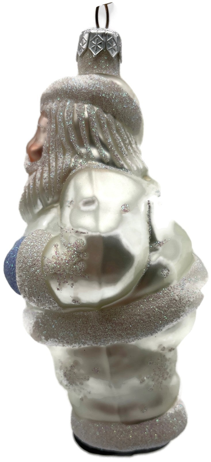 Patricia Breen HO HO HO Santa Pearl Snowflakes Dots Christmas Ornament 98173
