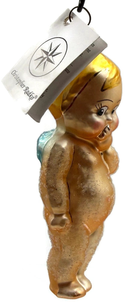 Christopher Radko Babykins Gold Kewpie Cherub Christmas Tree Ornament 97-451-02