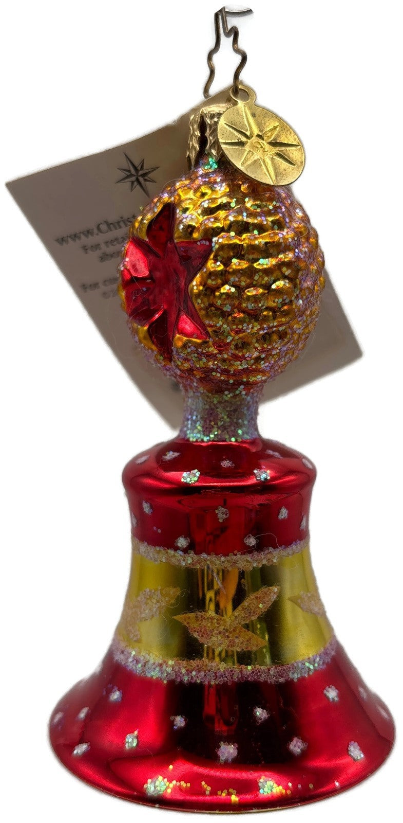 Christopher Radko Kringle Twinkle Bell Reflector Glass Ornament 10114083
