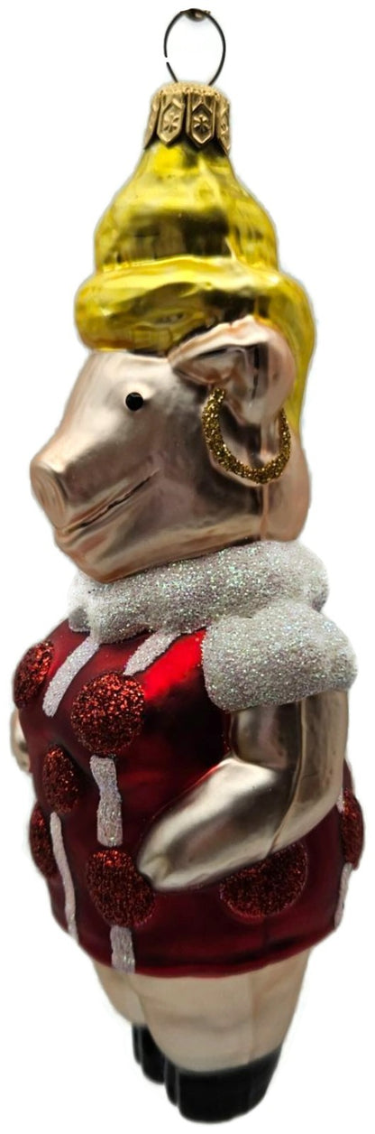 Patricia Breen This Little Piggy Goes to the Galleria Red Dress Ornament 96492