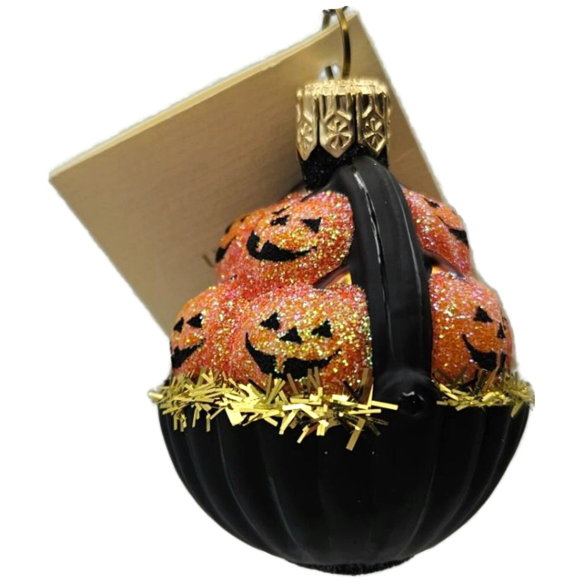 Patricia Breen Pumpkin Basket Black Matte Jack O Lanterns Halloween Ornament5