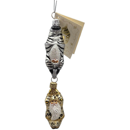 Patricia Breen Linked Santa Leopard Zebra Cirque De Nicoud Christmas Ornament0