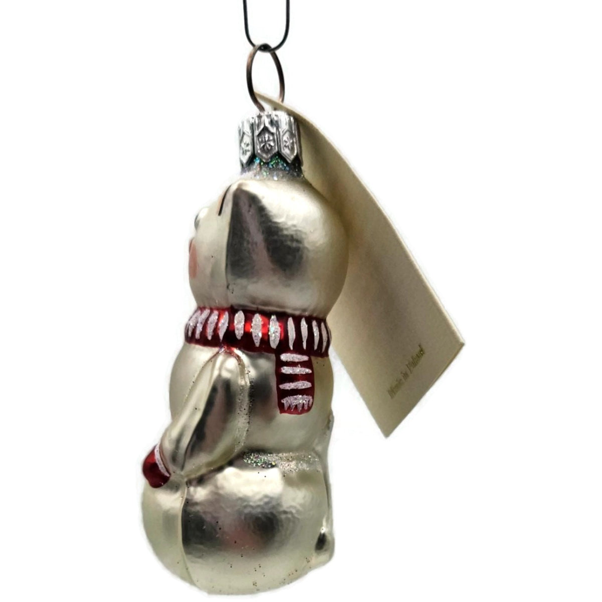 Patricia Breen Snowcat With Red Striped Scarf Pearl Christmas Tree Ornament 95265