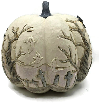Jim Shore Heartwood Creek A Little Batty Pumpkin Enesco Halloween Decor Figurine2