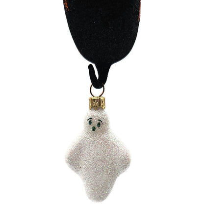 Patricia Breen Boo Medallion Pumpkin Ghost 2 Part Halloween Ornament 2100NM9