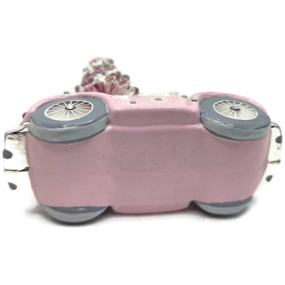 Patricia Breen Joy Ride Pink Car Snowman Travel Christmas Ornament CATZ 301510