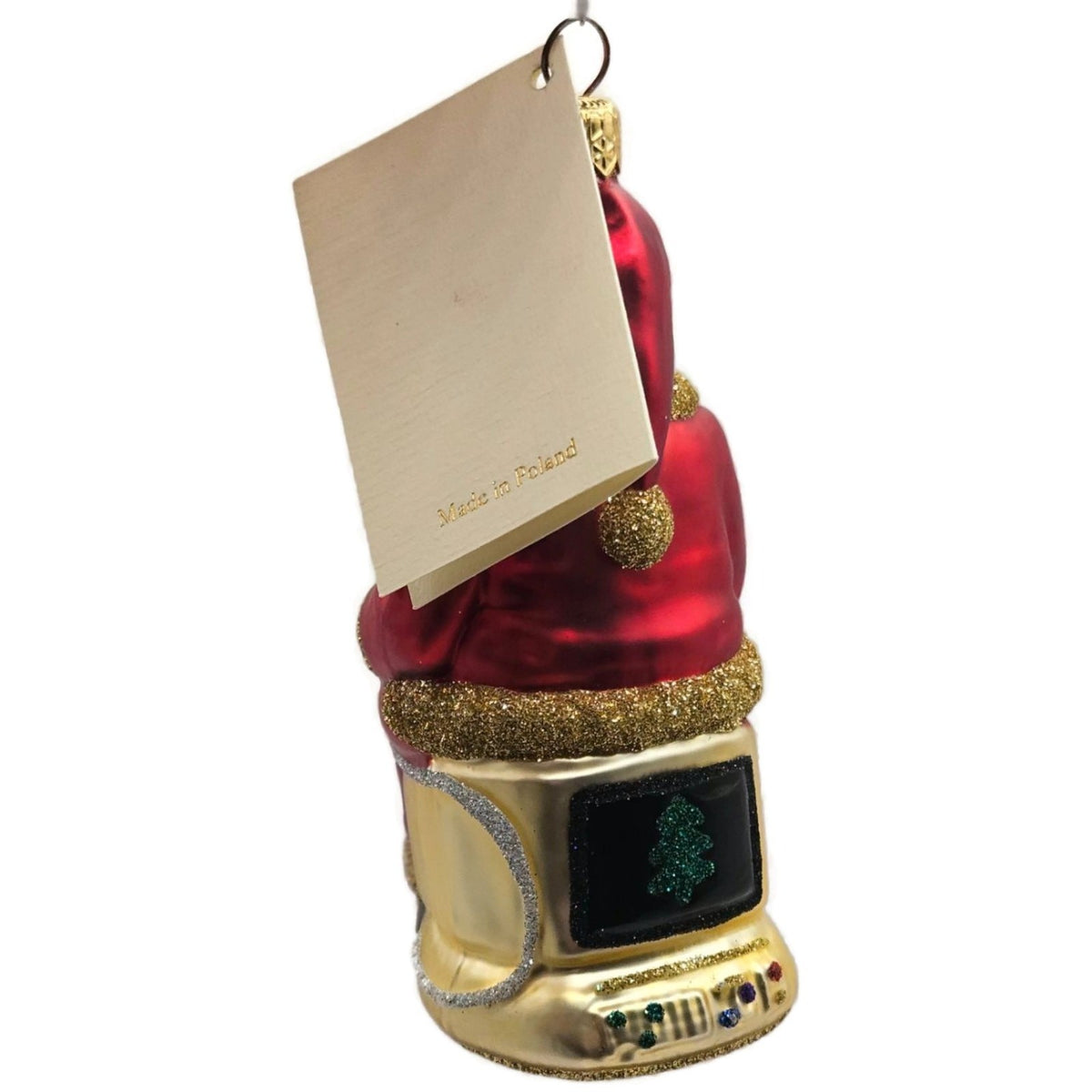 Patricia Breen Cyberspace Santa Red Gold Silver Mouse Christmas Ornament 97114