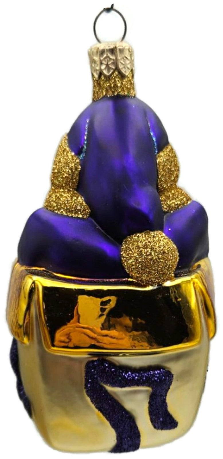Patricia Breen Mmmonster Present Purple Gold Green Glass Christmas Ornament 99209