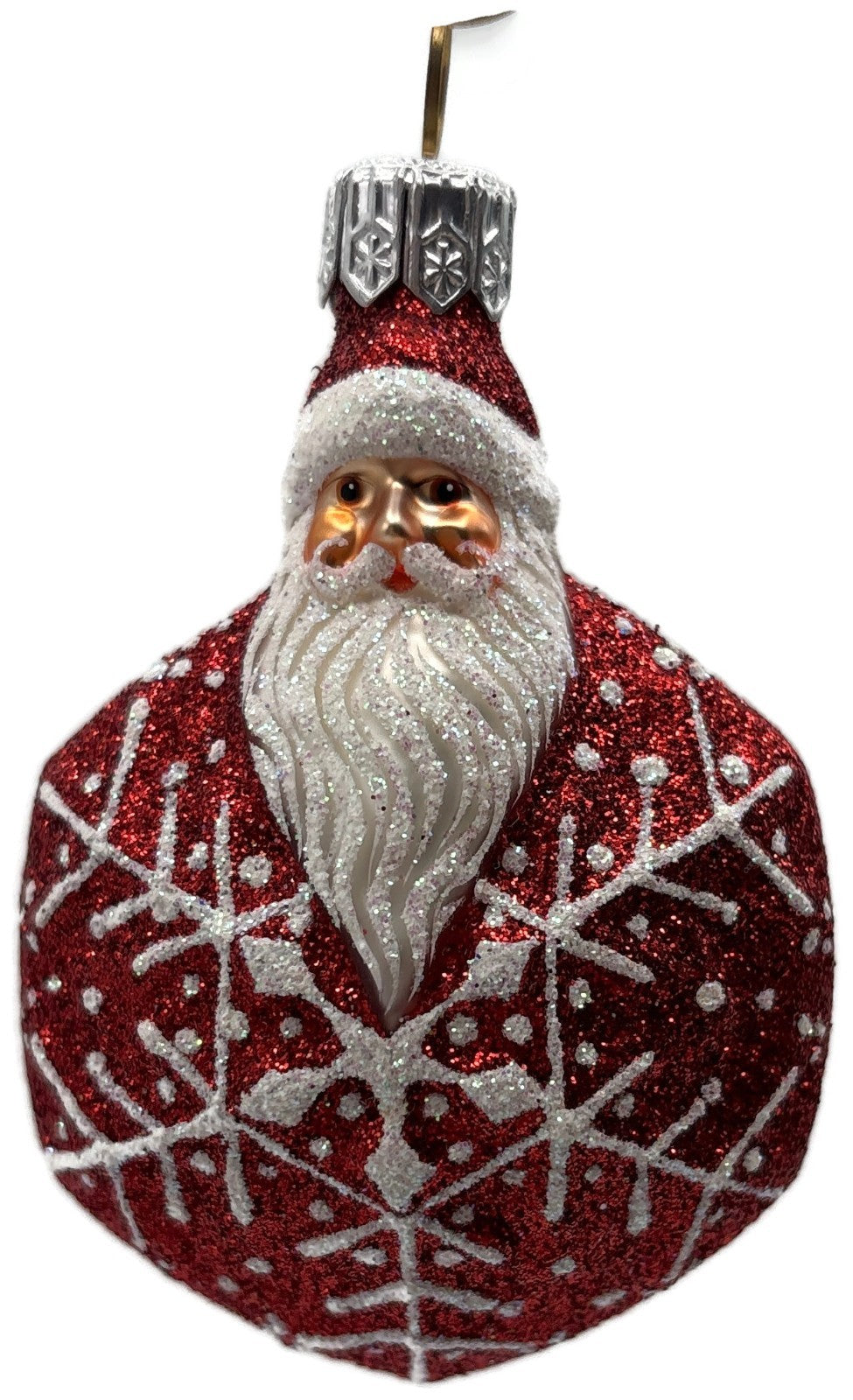 Patricia Breen Snowflake Noel Red White Santa Claus Christmas Tree Ornament 22570