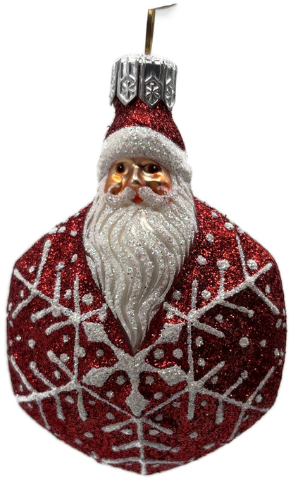 Patricia Breen Snowflake Noel Red White Santa Claus Christmas Tree Ornament 22570