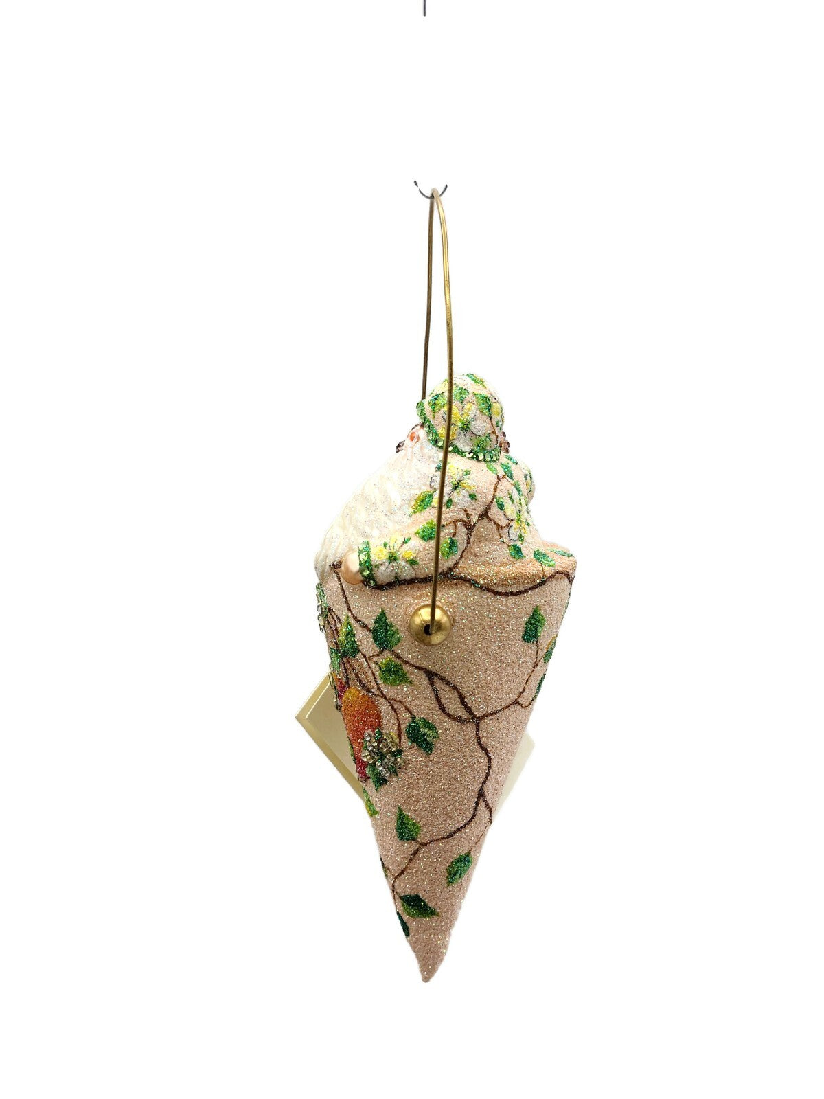 Patricia Breen Victorian Candy Cone Peaches Glass Spring Christmas Ornament 25803