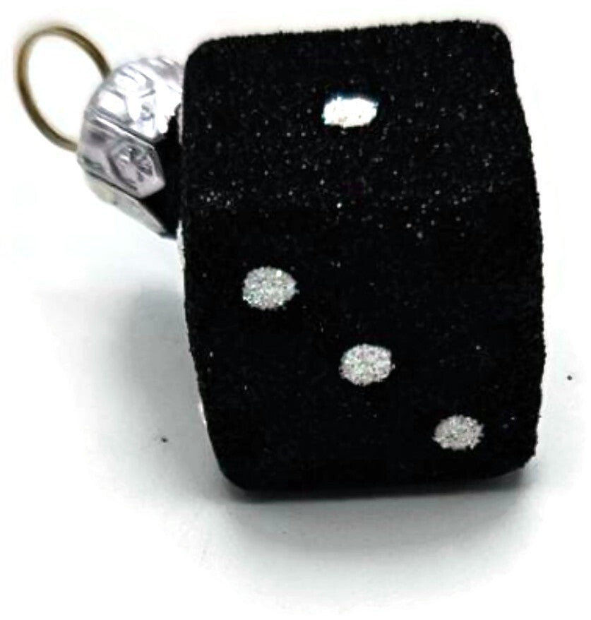 Patricia Breen Dice Pair Black and White 2 Part Mini Christmas Ornament 2377GIFT3