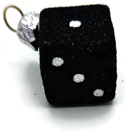 Patricia Breen Dice Pair Black and White 2 Part Mini Christmas Ornament 2377GIFT3
