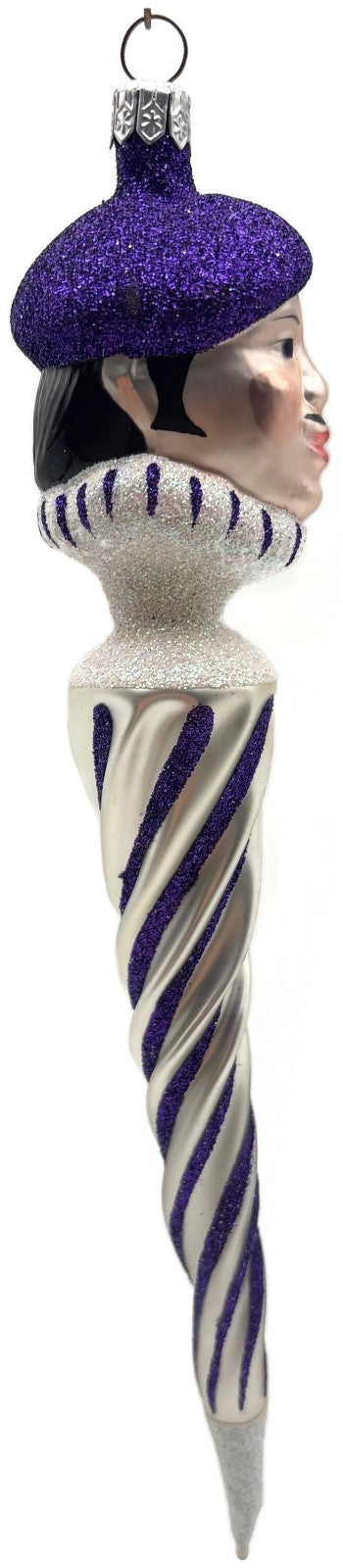 Patricia Breen 1997 French Twist Pearl Purple Glittered Stripes Pearl Tip 95522