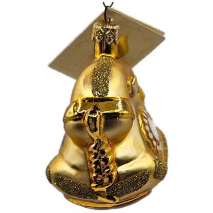 Patricia Breen Calling Anne Phone Gold Glittered Glass Christmas Ornament 952711