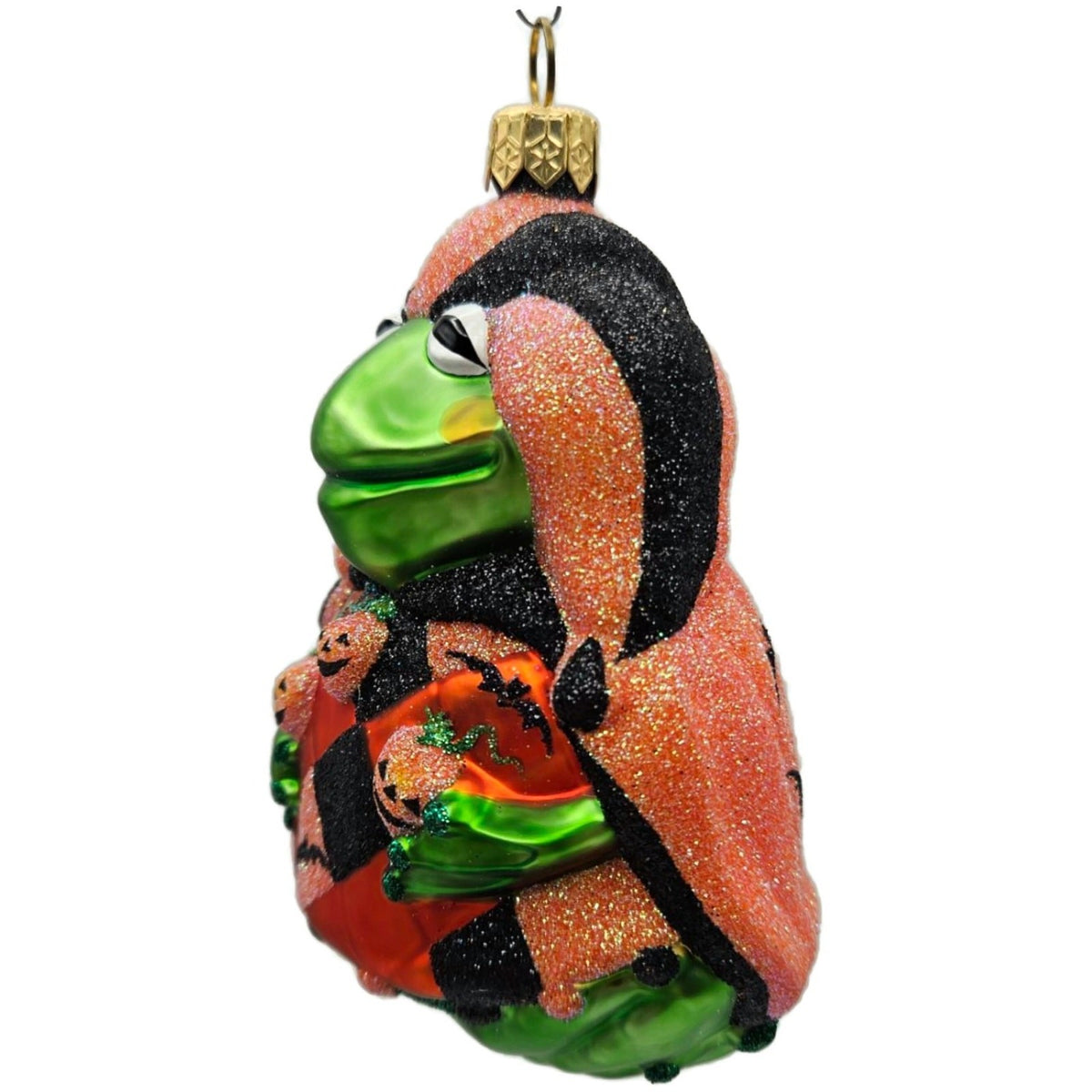 Patricia Breen Yorick Frog Halloween Orange Pumpkins Christmas Ornament 204612
