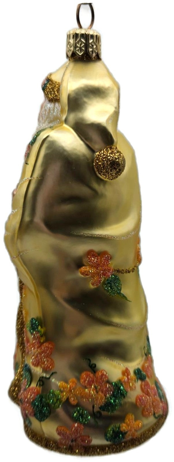Patricia Breen Redoute Santa Nasturtiums Gold Spring Christmas Ornament 21256
