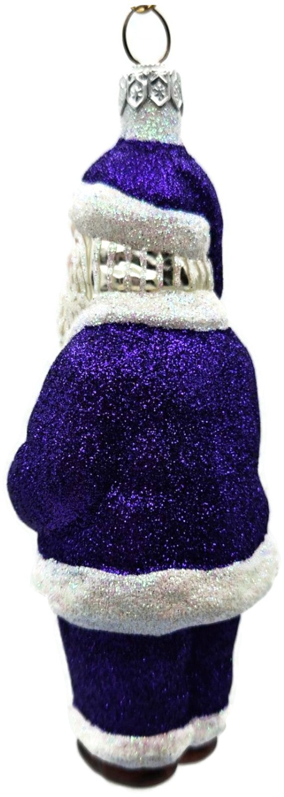 Patricia Breen A Snack For Rudolph Purple Glitter Santa Christmas Ornament 96445