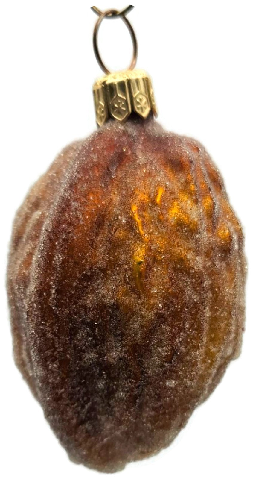 Christopher Radko Sugared Walnut Glitter Glass Christmas Tree Ornament 98-464-09