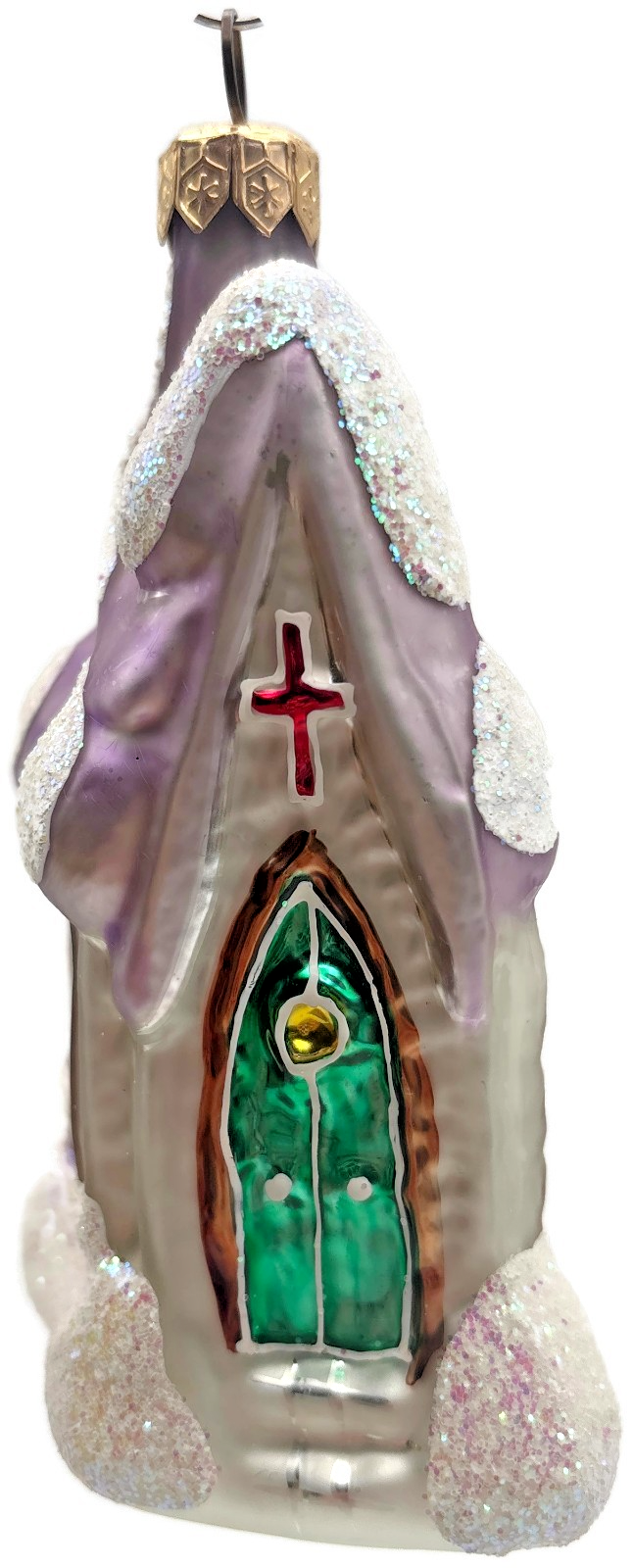Christopher Radko 1997 Midnight Mass Lavender Cream Church Ornament 95 913 20