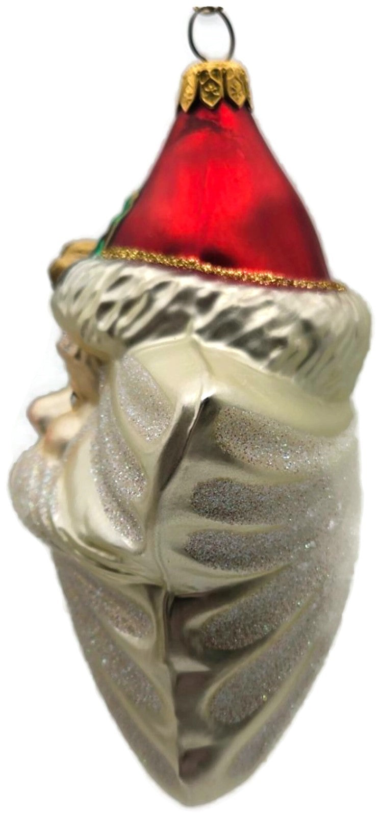 Kurt Adler Komozja Polonaise Star Santa Claus Head Mercury Christmas Ornament6