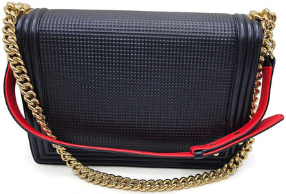 CHANEL Large Boy Flap Bag Navy Blue Calfskin Leather Gold Hardware Shoulder Bag8
