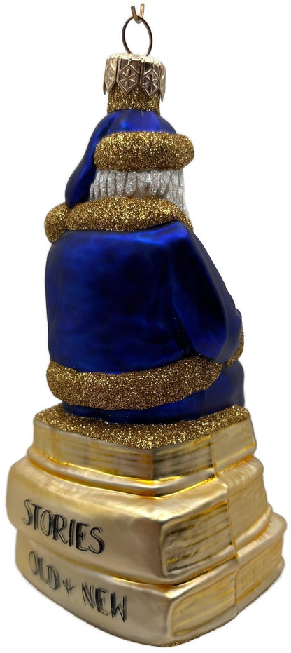 Patricia Breen Santa Reads Blue Stories Old And New Christmas Tree Ornament 99313