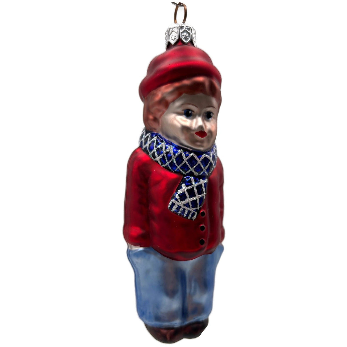 Patricia Breen Henry The Victorian Boy Auburn Hair Red Cuffs Glass Ornament 95061