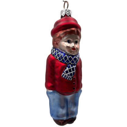 Patricia Breen Henry The Victorian Boy Auburn Hair Red Cuffs Glass Ornament 95061