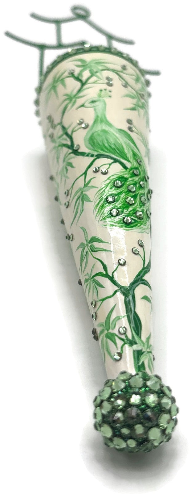 Patricia Breen Pagoda Cornucopia Peacock Chinoiserie Christmas Ornament 33548