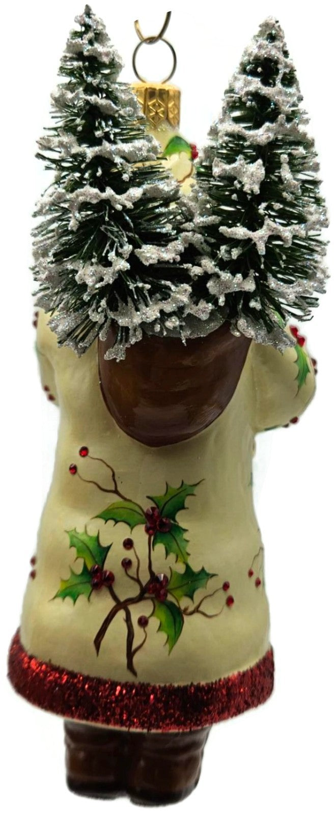 Patricia Breen Oakley Claus Cream Holly Santa Christmas Ornament 34324