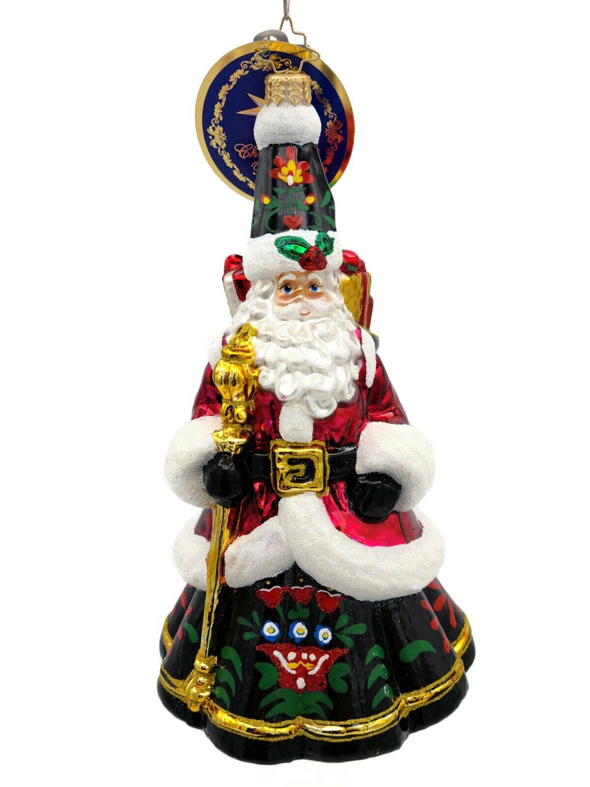 Christopher Radko Festive Folk Santa Claus Christmas Holiday Ornament 1020967