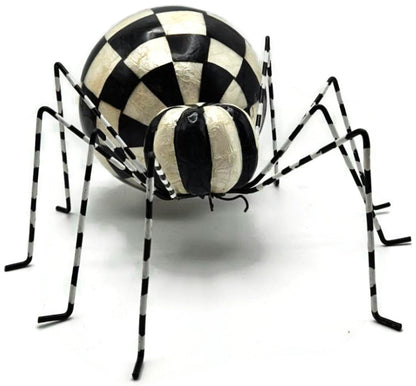 MacKenzie Childs Courtly Capiz Spider Metal Wire Check Halloween Decor Figurine7