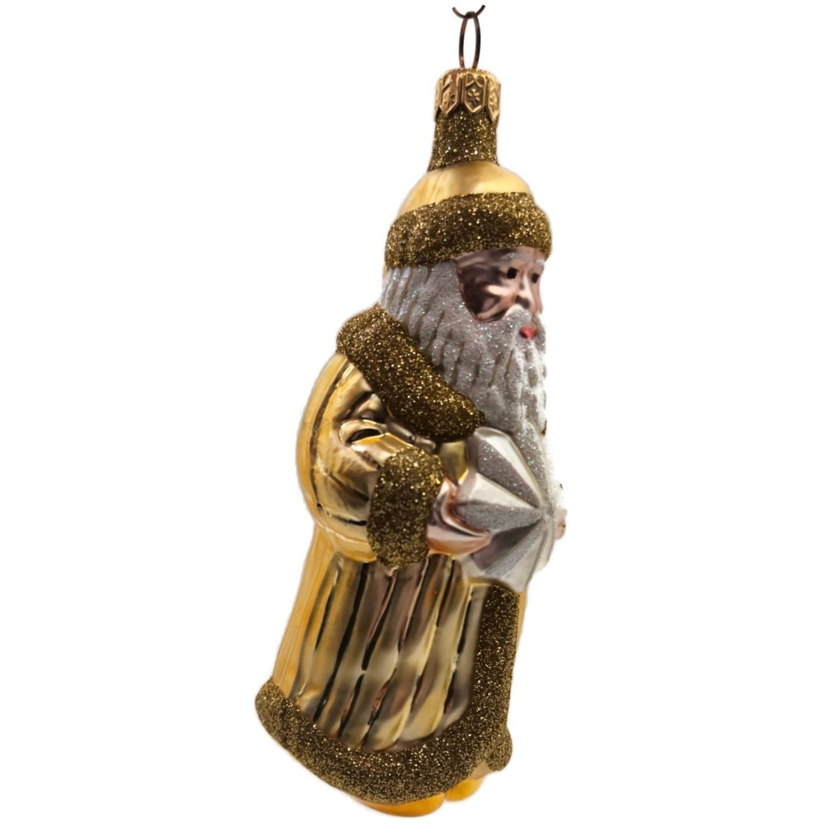 Patricia Breen Snowflake Santa Claus Citrine Signed Christmas Tree Ornament 96452