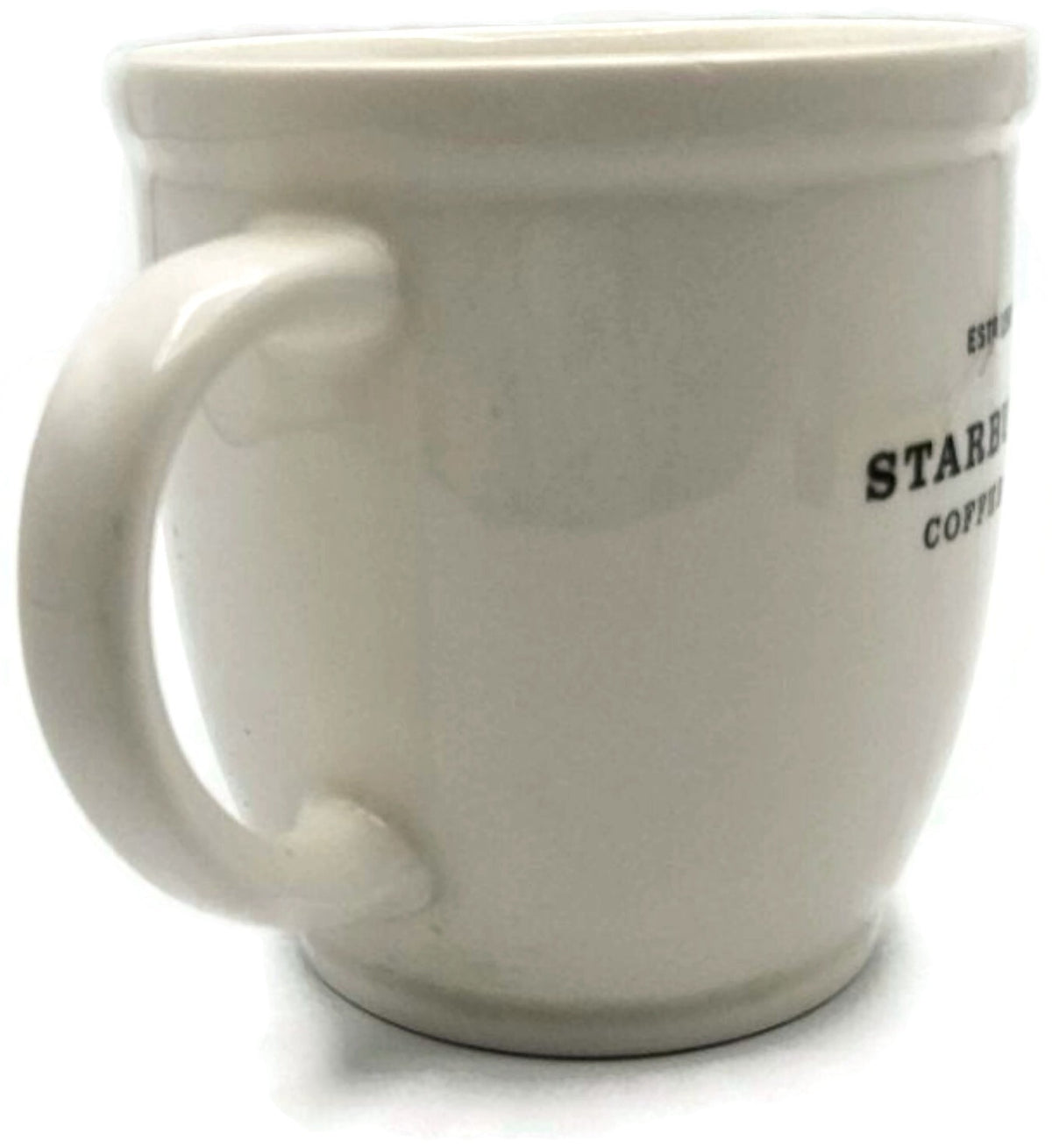 Starbucks 2007 Abbey Collection Black White Ceramic Coffee Mug 18 oz EST 19714