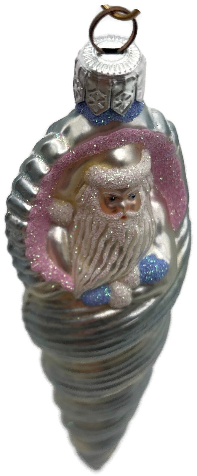 Patricia Breen 1999 Triton Santa Blue Pink Suit Nautical Ornament 99389