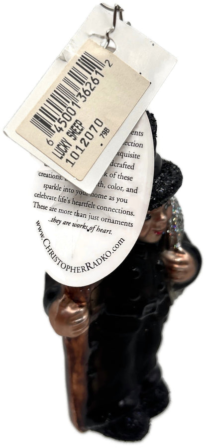 Christopher Radko Lucky Sweep 20th Anniversary Black Christmas Ornament 101207011
