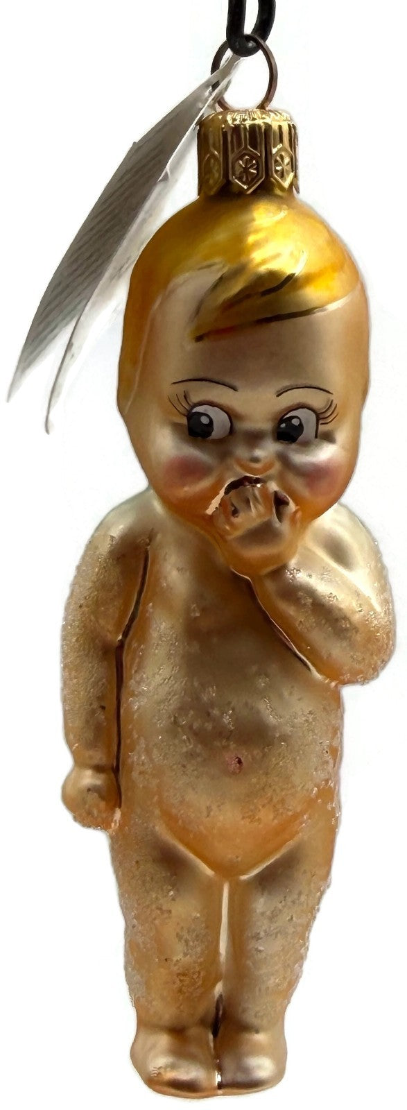 Christopher Radko Babykins Gold Kewpie Cherub Christmas Tree Ornament 97-451-00