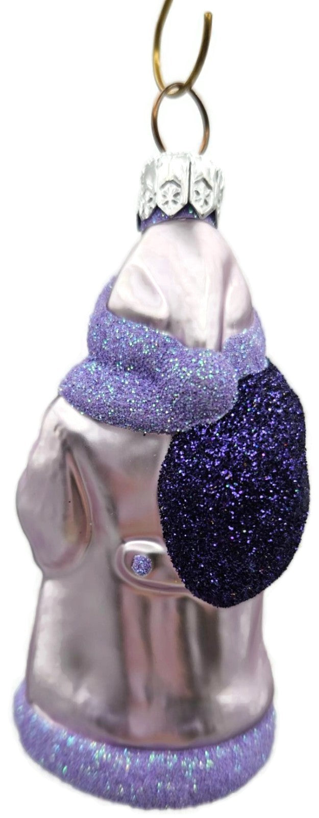 Patricia Breen Miniature Santa And Teddy Lavender Christmas Tree Ornament 99538