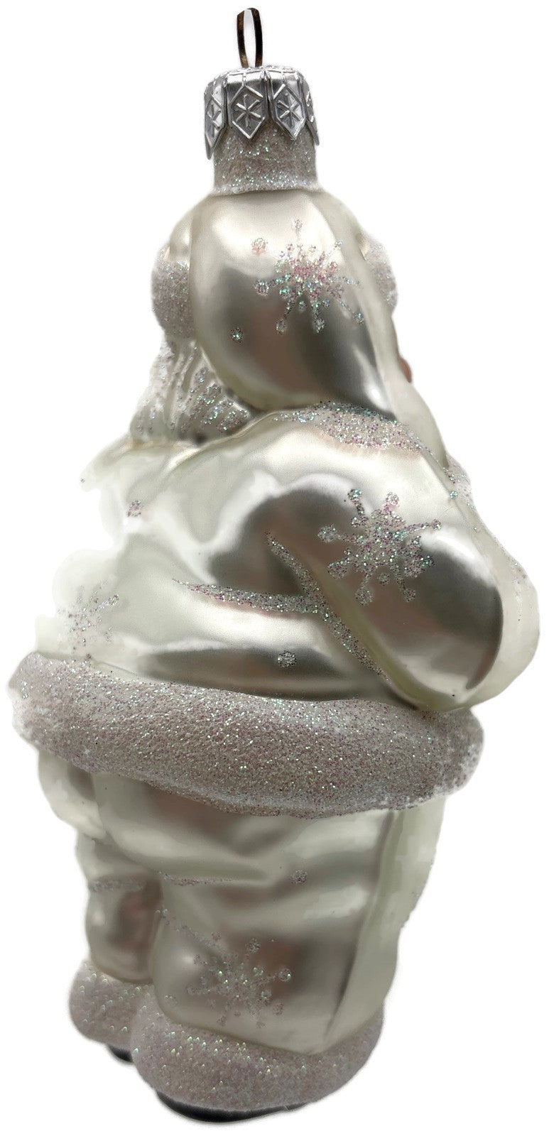 Patricia Breen HO HO HO Santa Pearl Snowflakes Dots Christmas Ornament 98176