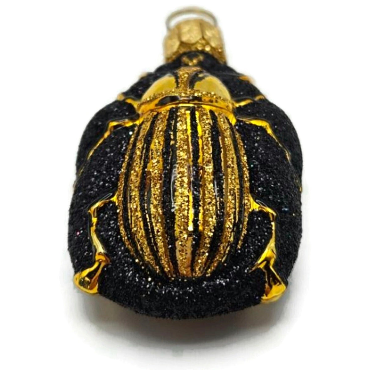 Patricia Breen Bugs Black Gold Beetle Stripe Insect Christmas Ornament 23113