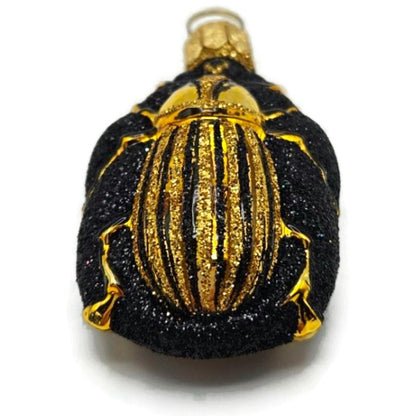 Patricia Breen Bugs Black Gold Beetle Stripe Insect Christmas Ornament 23113