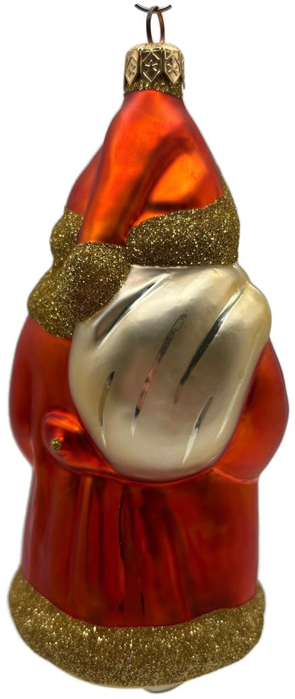 Patricia Breen Santa and Teddy Orange Gold Bear Christmas Tree Ornament 96425